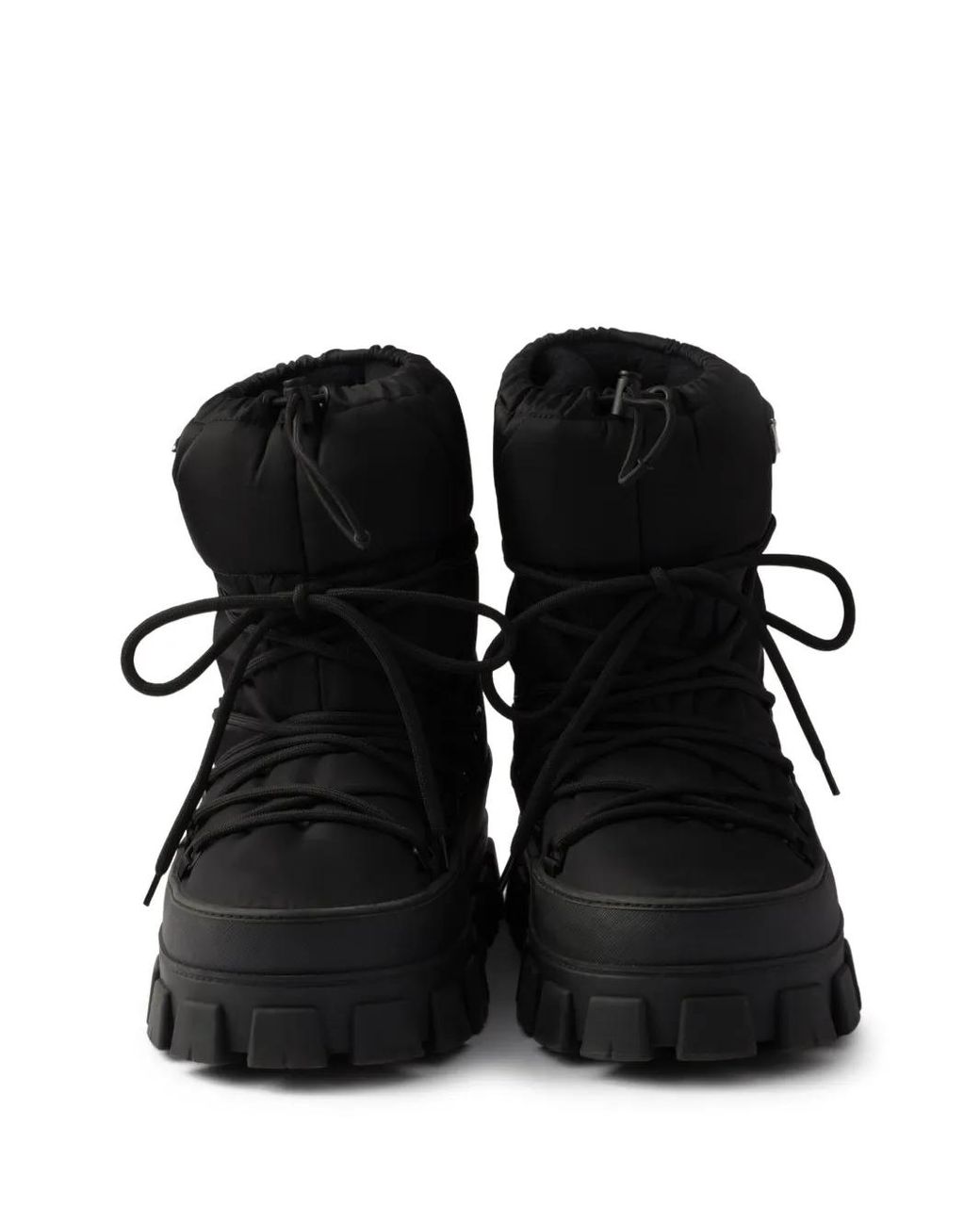 Prada Black Quilted Après Ski Boots for men