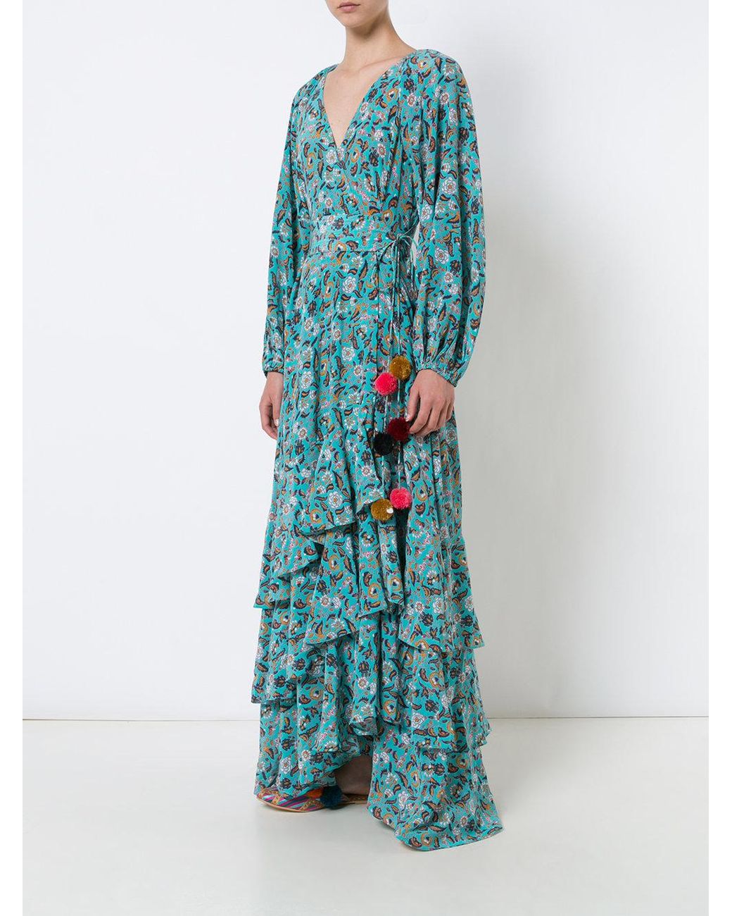 Figue frederica printed ruffle dress cheap
