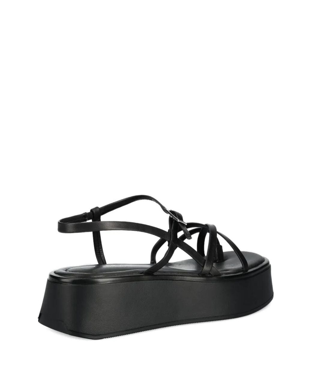 Vagabond Black Crossover Platform Sandals