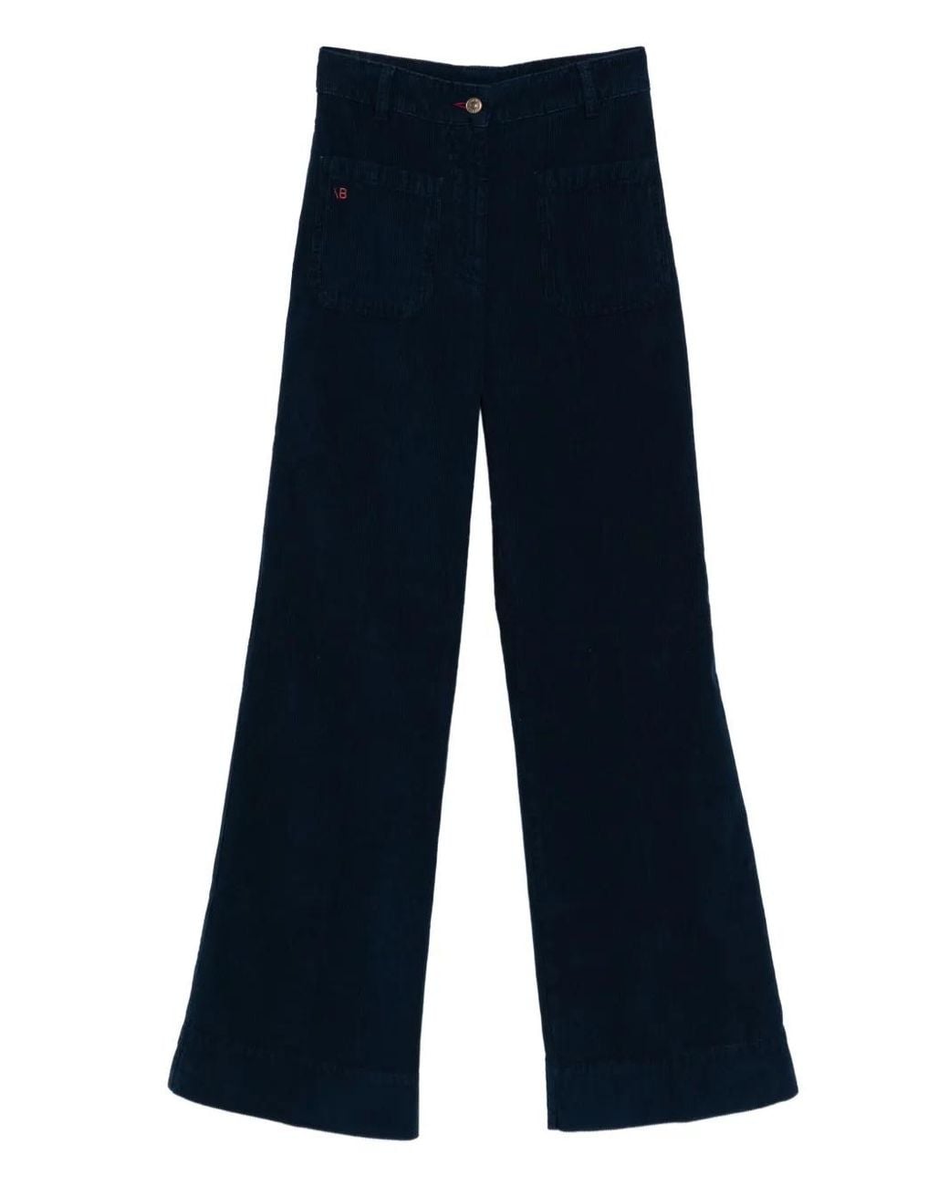 Victoria Beckham Blue Corduroy Trousers