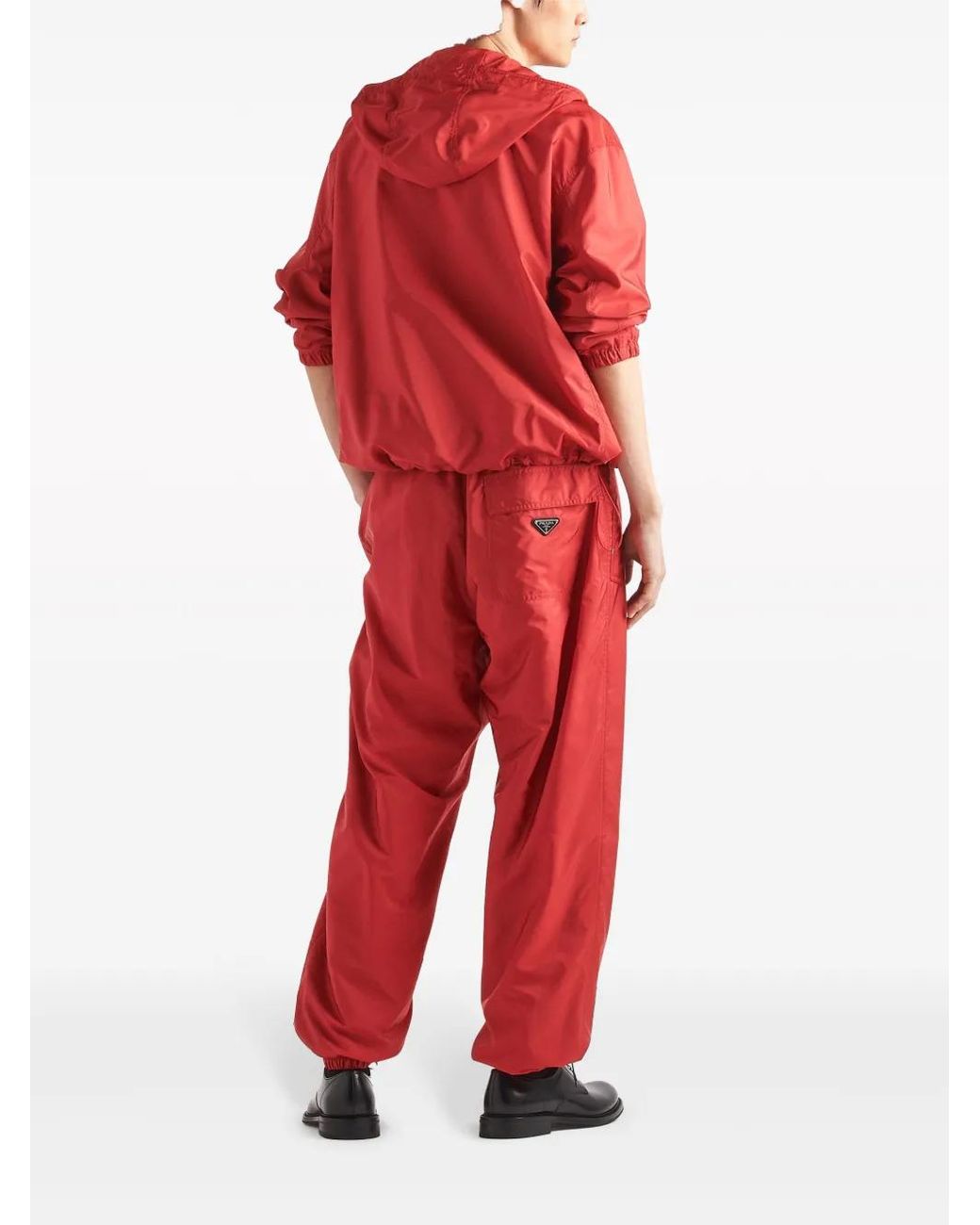 Prada Red Re-Nylon Track Pants for men