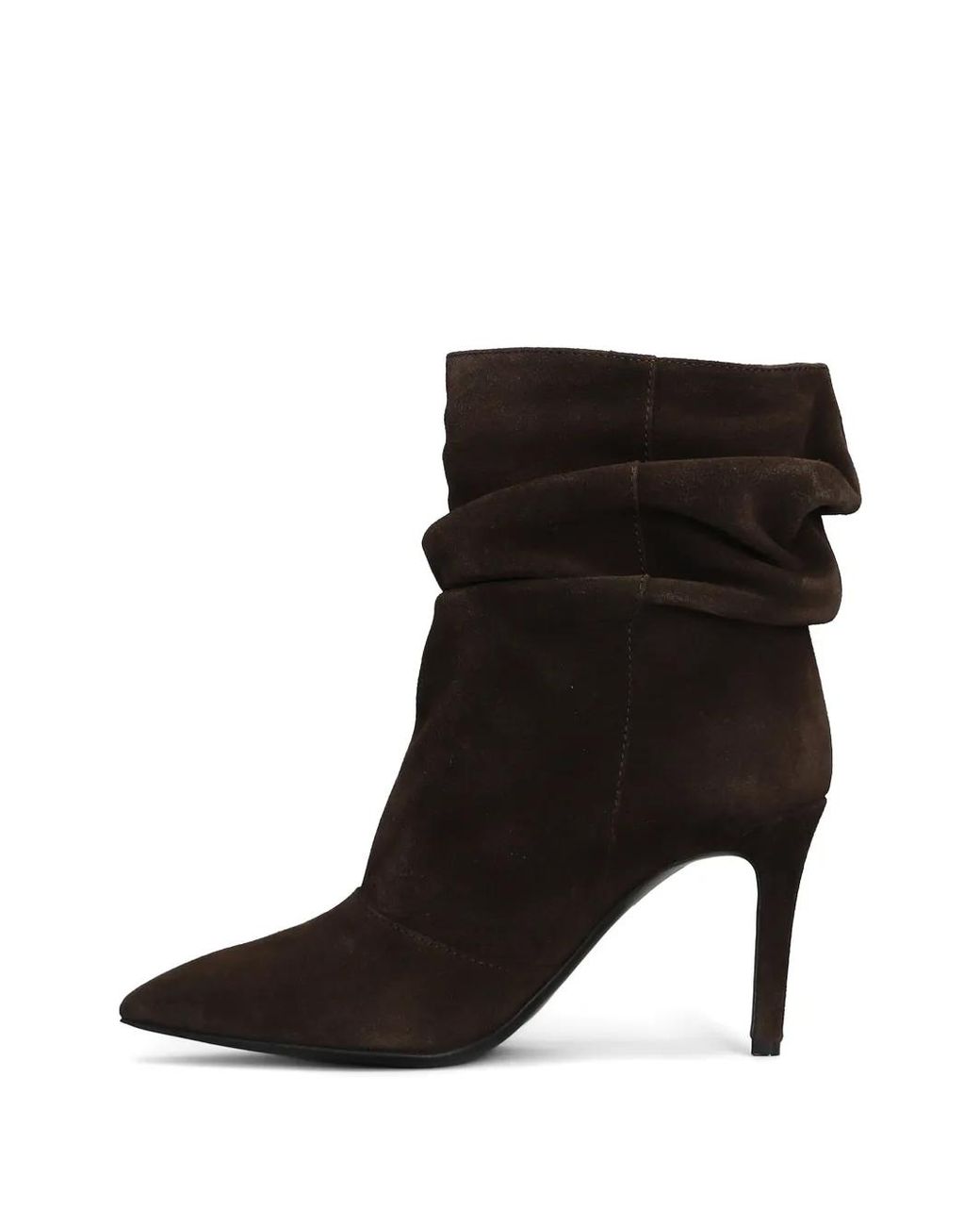 Via Roma 15 Black Draped Pointed-Toe Ankle Boots