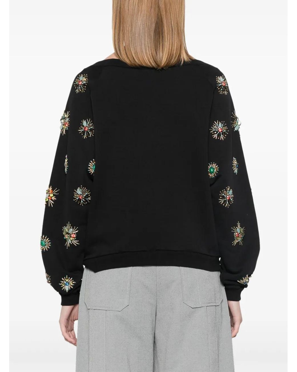 Emilio Pucci Black Embroidered Sweatshirt