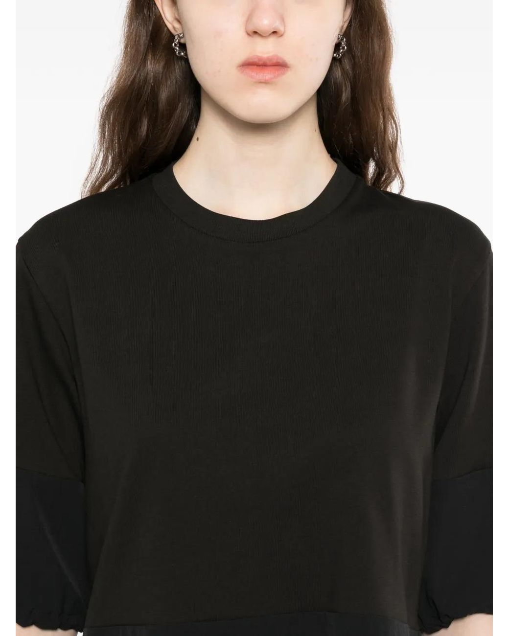 Moncler Black Logo-Patch T-Shirt