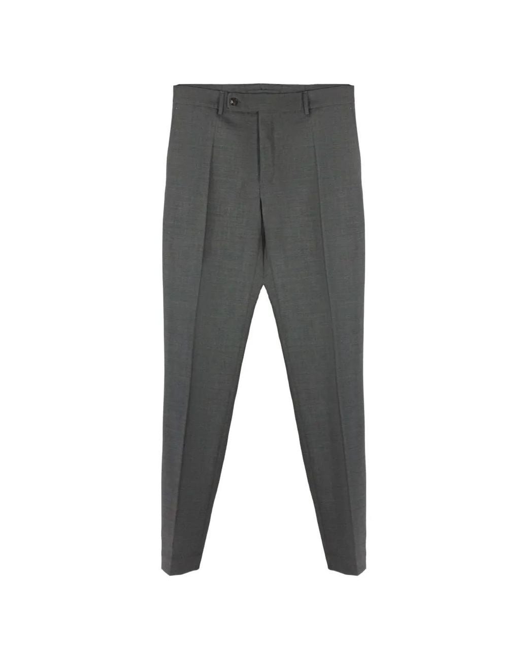 Incotex Gray Tapered Virgin Wool Trousers for men