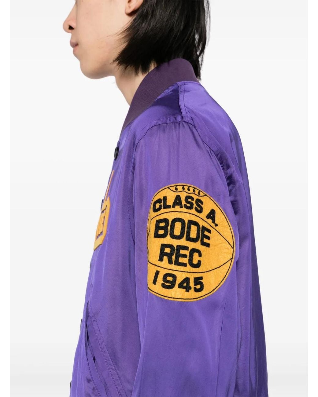Bode Purple Athlete's Rally Jacket for men