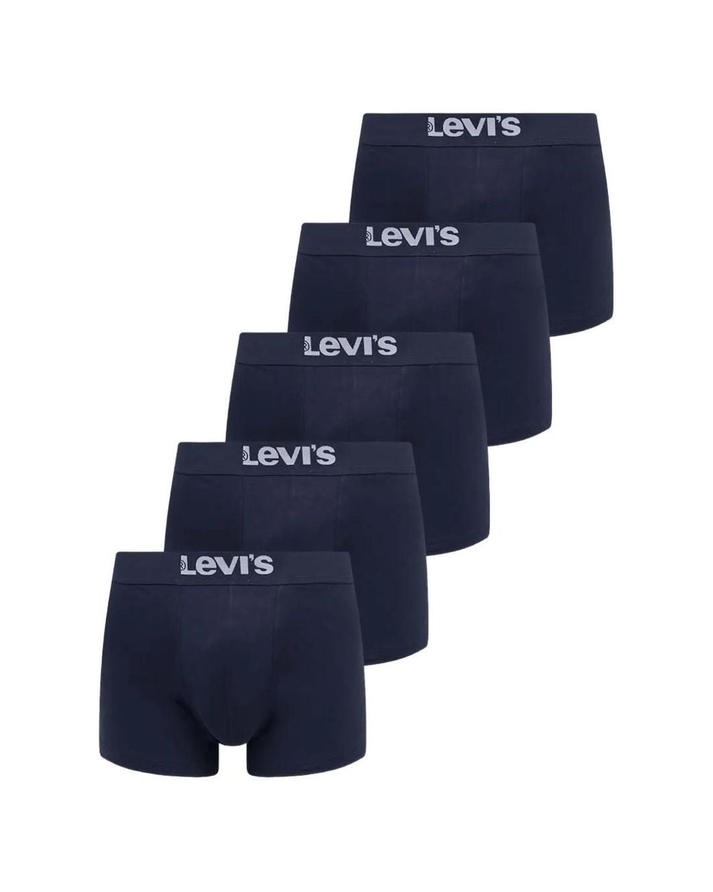 Levi's Blue Logo-Waistband Boxers (Set Of Five) for men