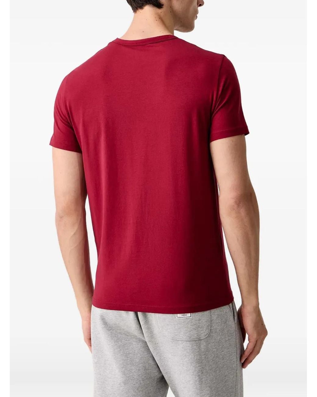 Emporio Armani Red Logo-Print T-Shirts (Set Of Two) for men