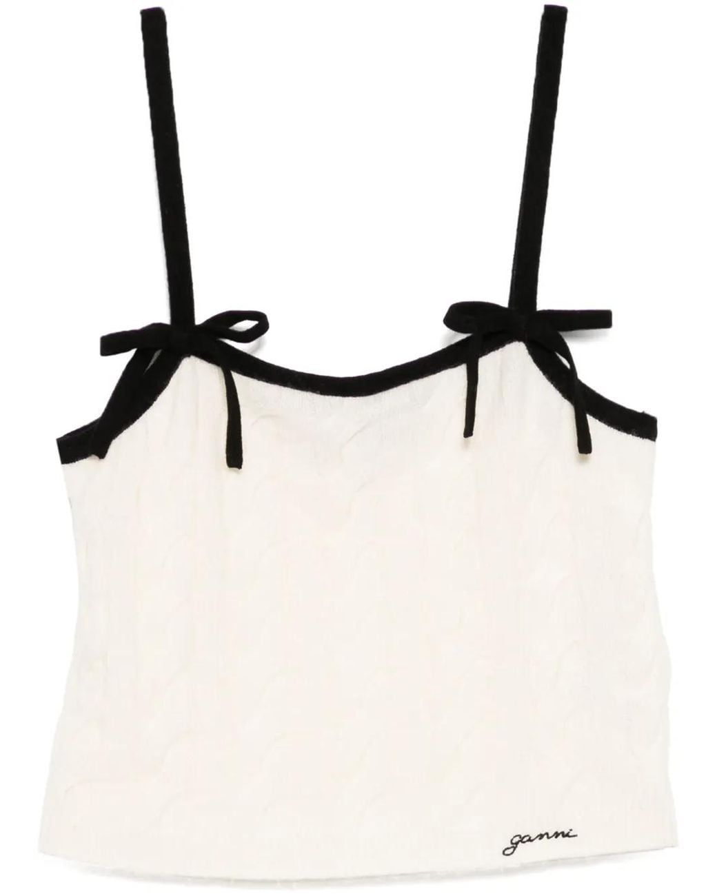 Ganni Natural Bow Detailing Vest