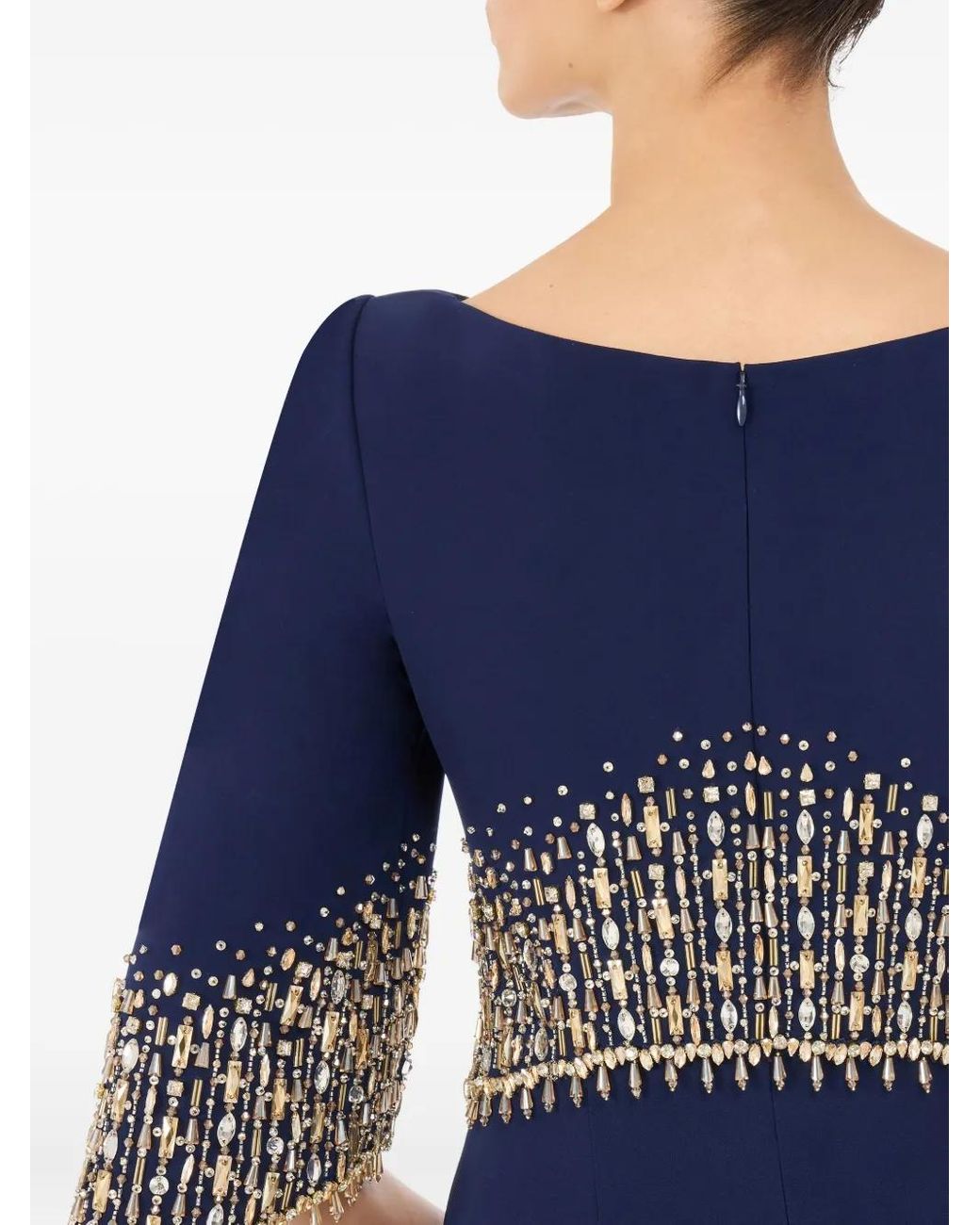 Jenny Packham Blue Electricia Embellished Maxi Dress