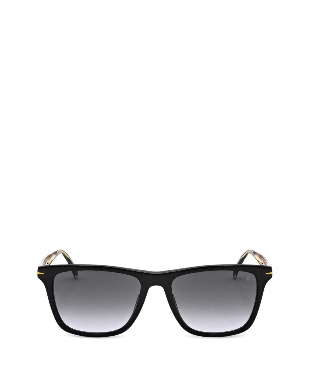David Beckham Black Rectangle-Frame Sunglasses for men