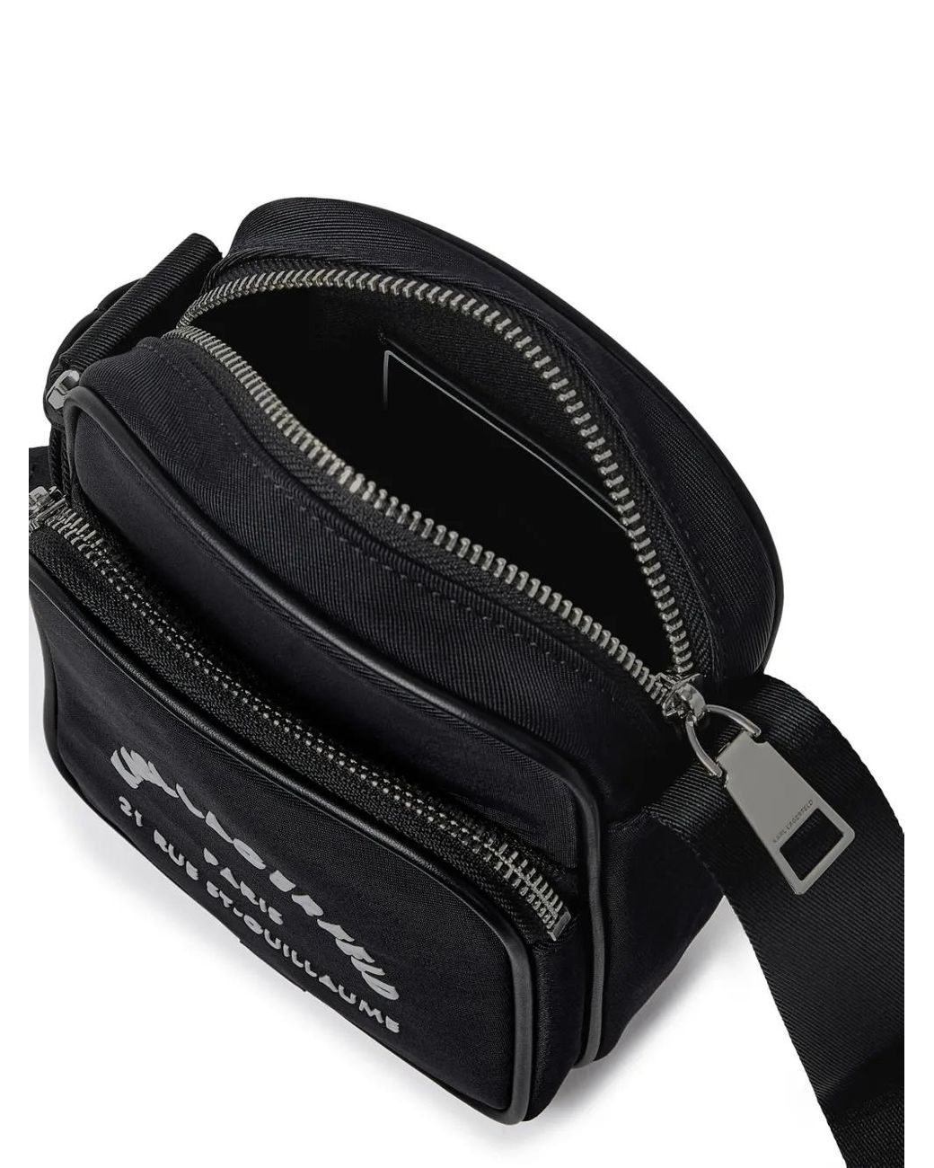 Karl Lagerfeld Black Rue St. Guillaume Messenger Bag for men