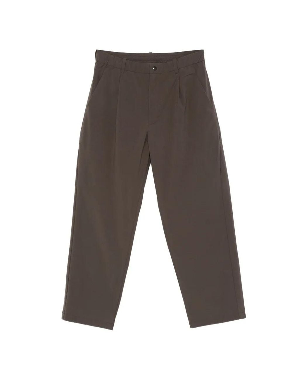 Goldwin Gray Pleated Straight-Leg Trousers for men