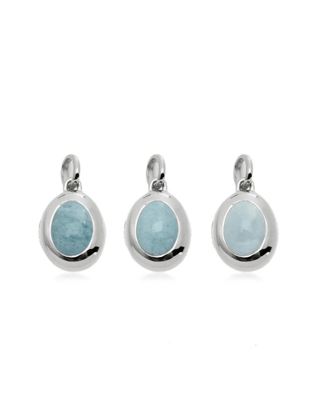 Monica Vinader Blue March Aquamarine Locket Necklace