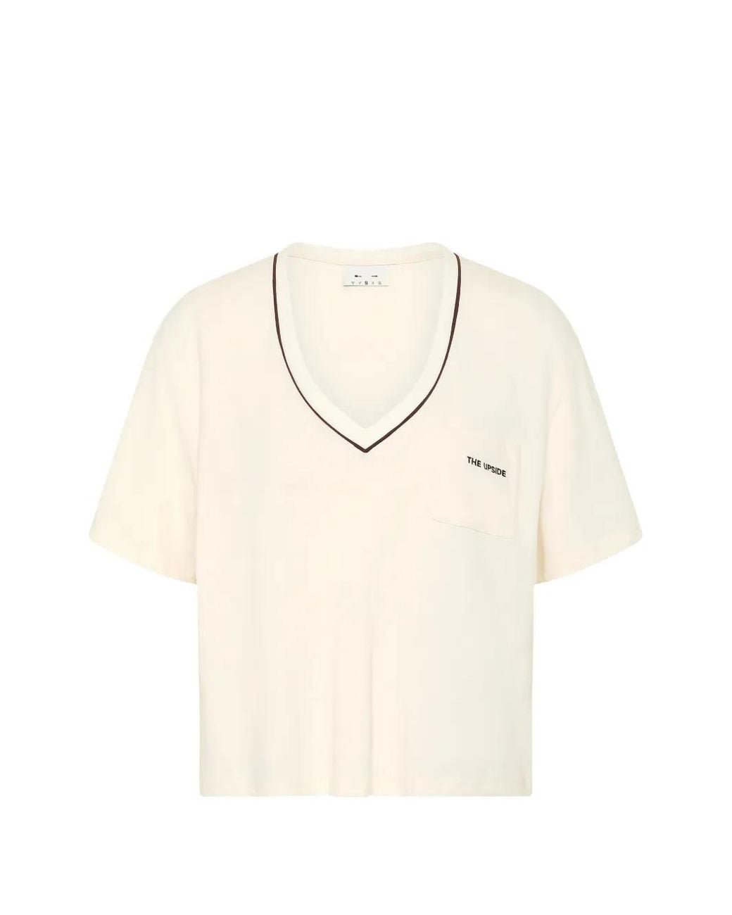 The Upside White Elina V-Neck T-Shirt