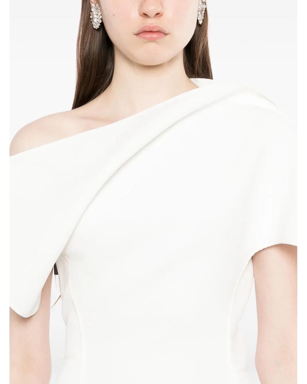 Maticevski White Diadem Midi Dress