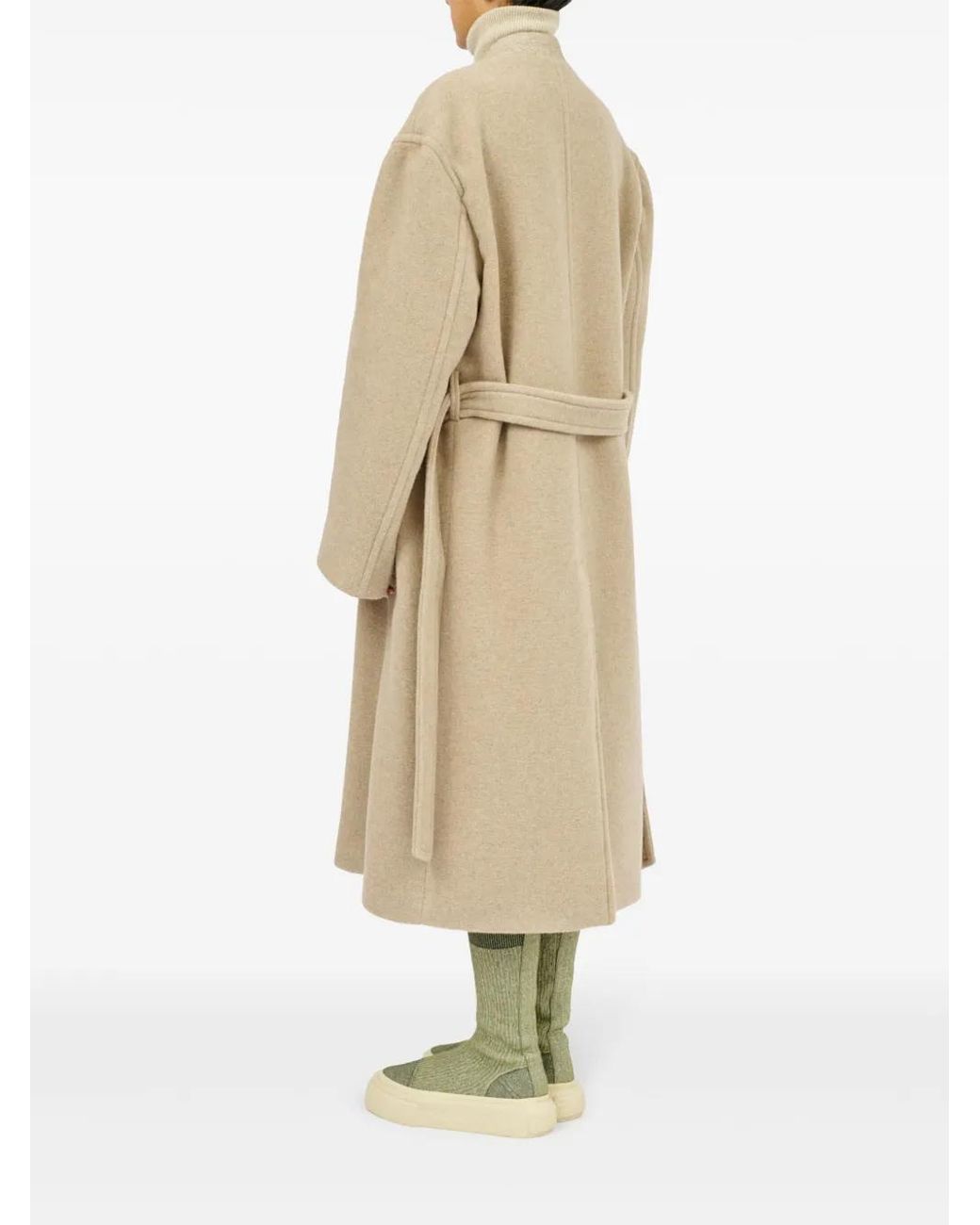 MM6 by Maison Margiela Natural Oversized Pile Coat