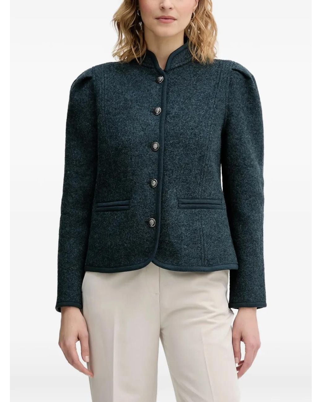 INTROPIA Blue Buttoned Jacket