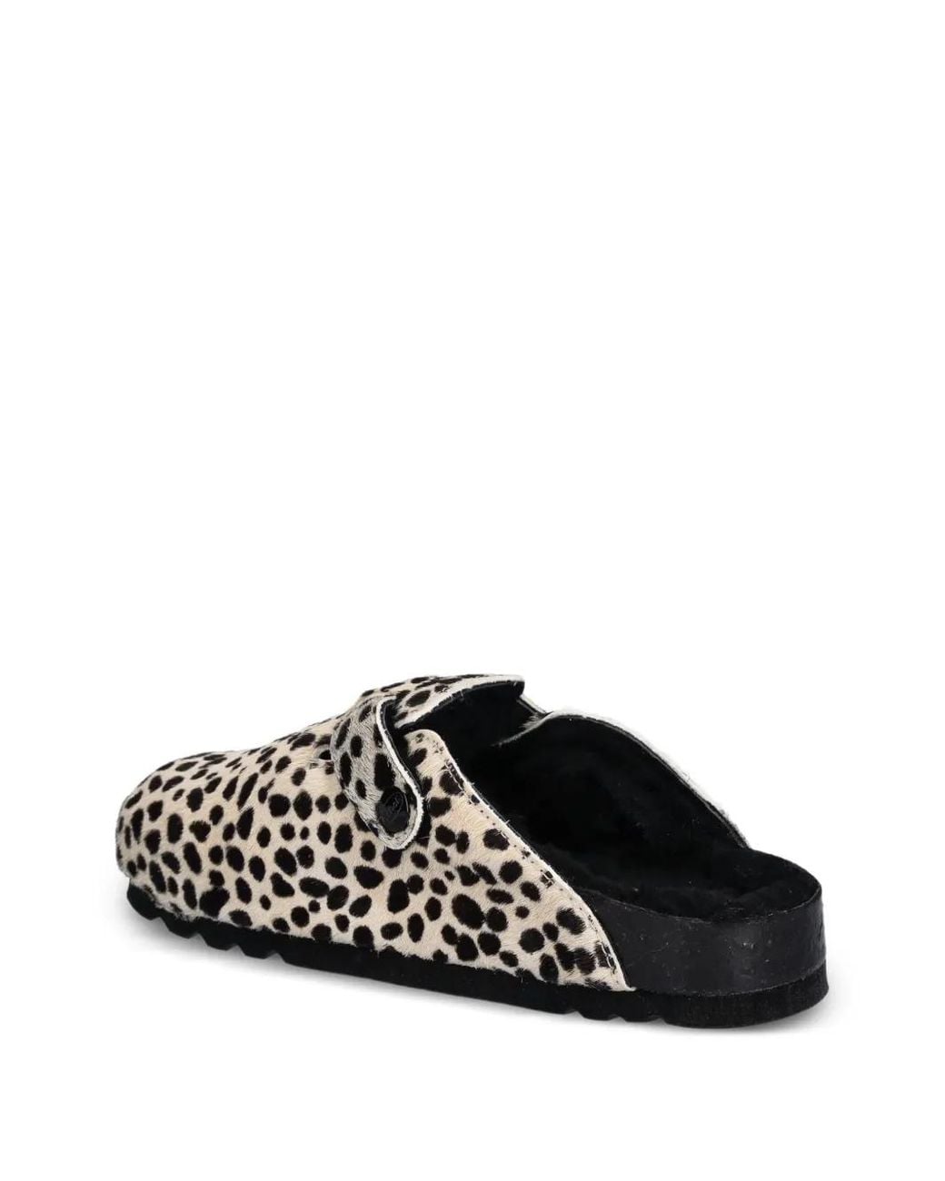 Scholl White Fae Dalmatian Buckle Mules