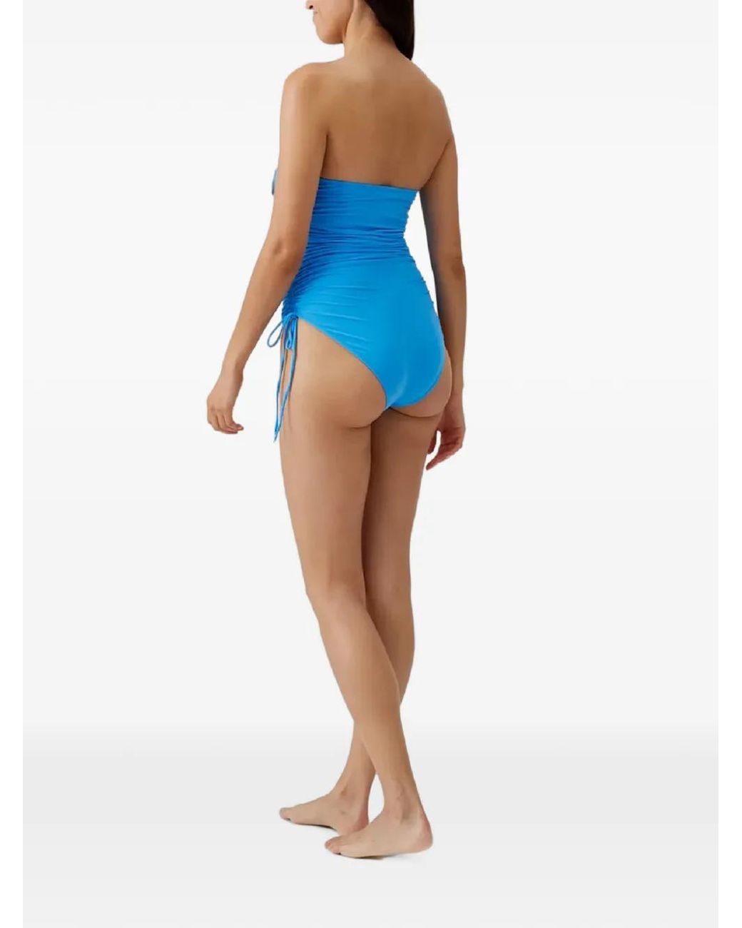 Melissa Odabash Blue Sydney Ruched-Detail Swimsuit