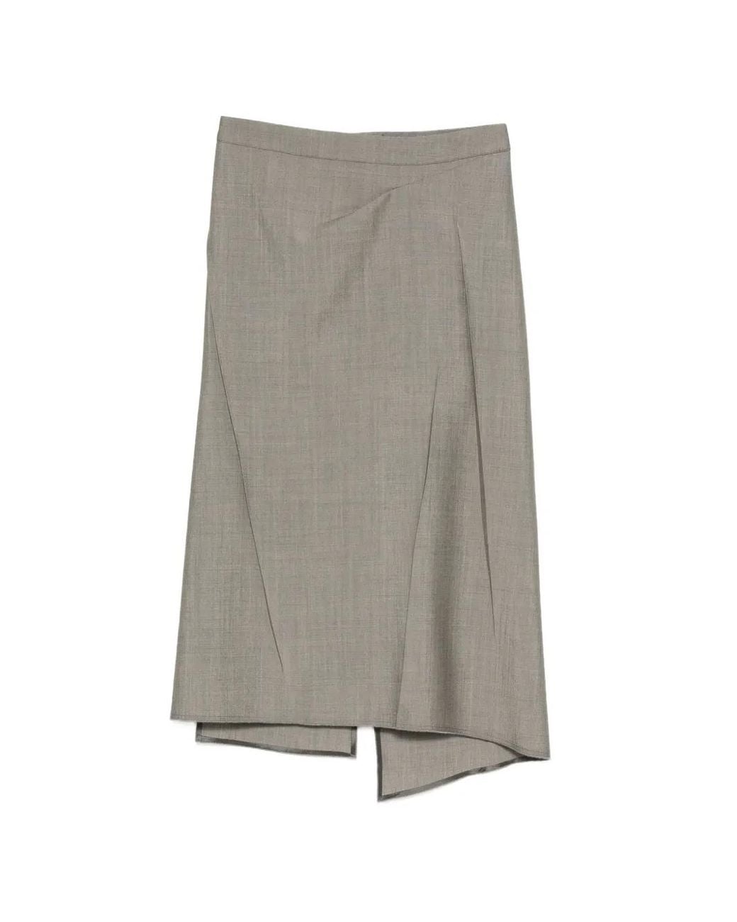 Victoria Beckham Gray Pressed Skirt