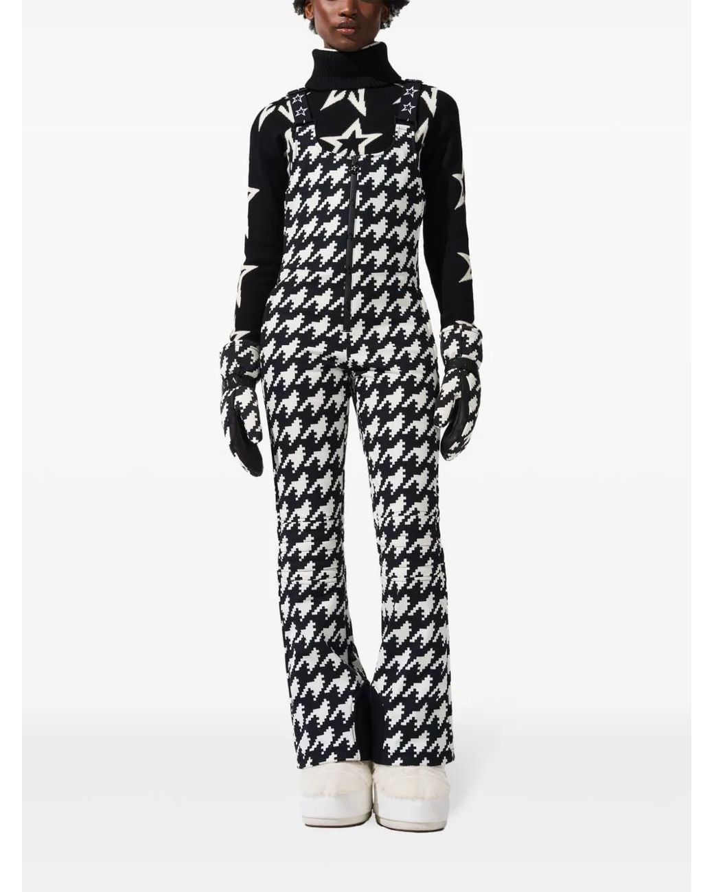 Perfect Moment White Houndstooth Pattern All-In-One