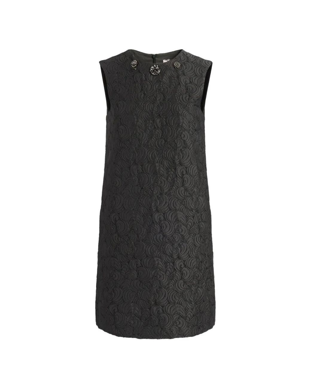 Max Mara Black Vicolo Crystal-Embellished Mini Dress