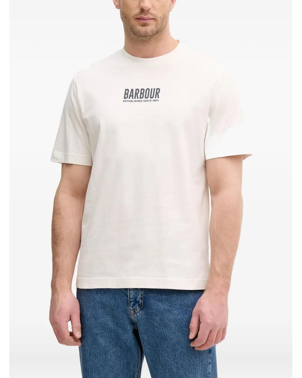 Barbour White Morden T-Shirt for men