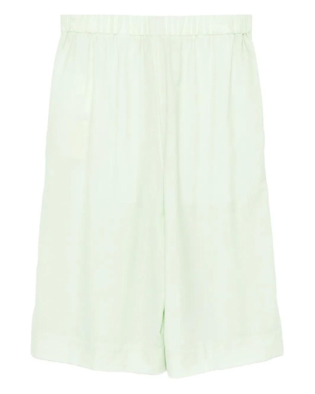 Enfold White Wool Shorts
