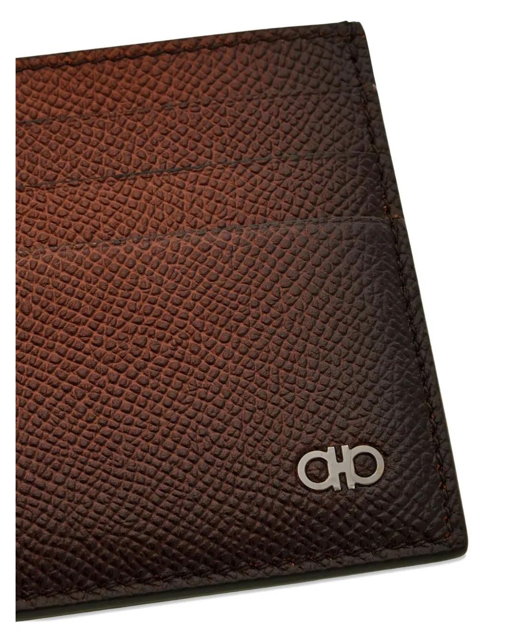 Ferragamo Brown Micro Hook Wallet Accessories for men