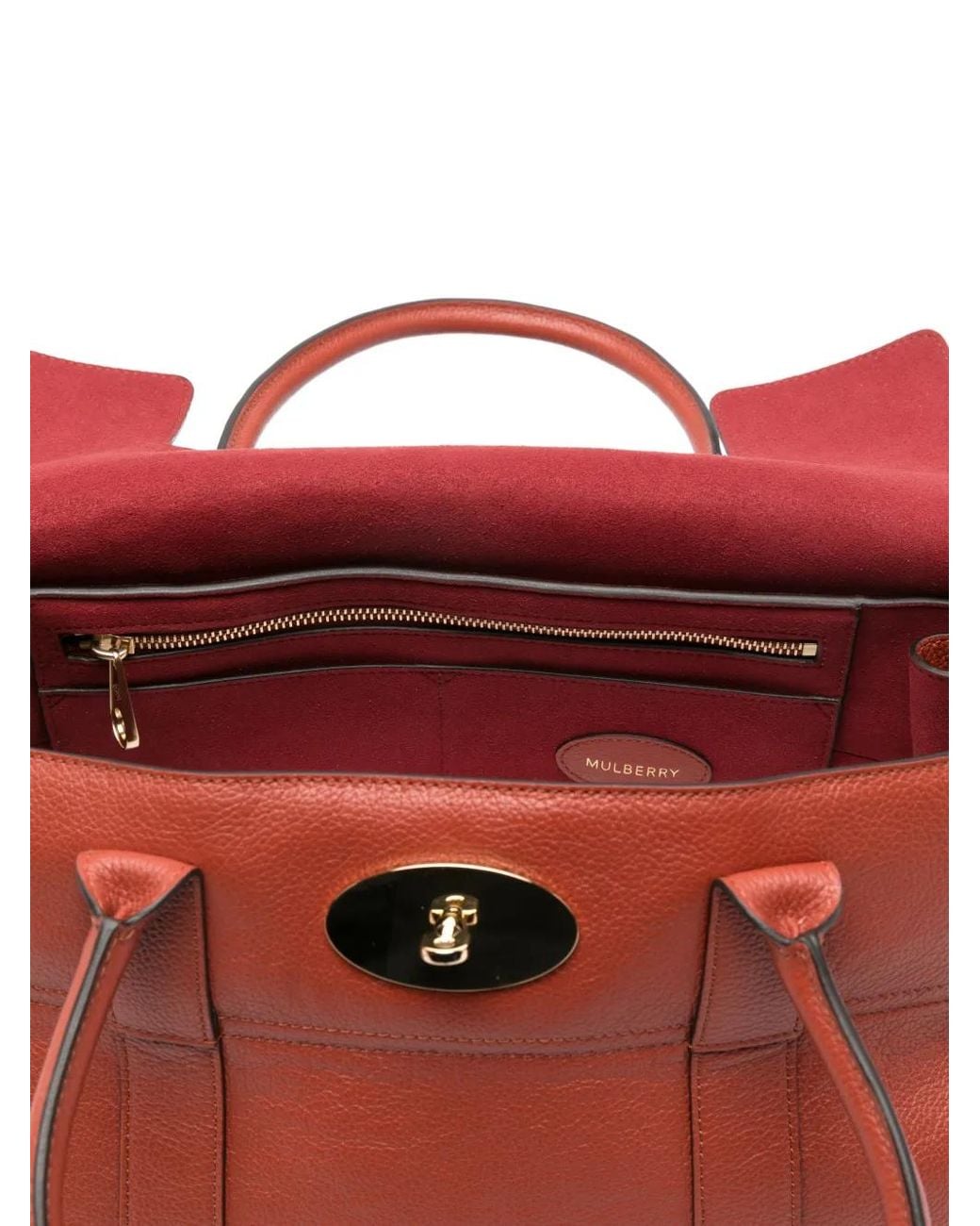 Mulberry Red Small Bayswater Tote Bag
