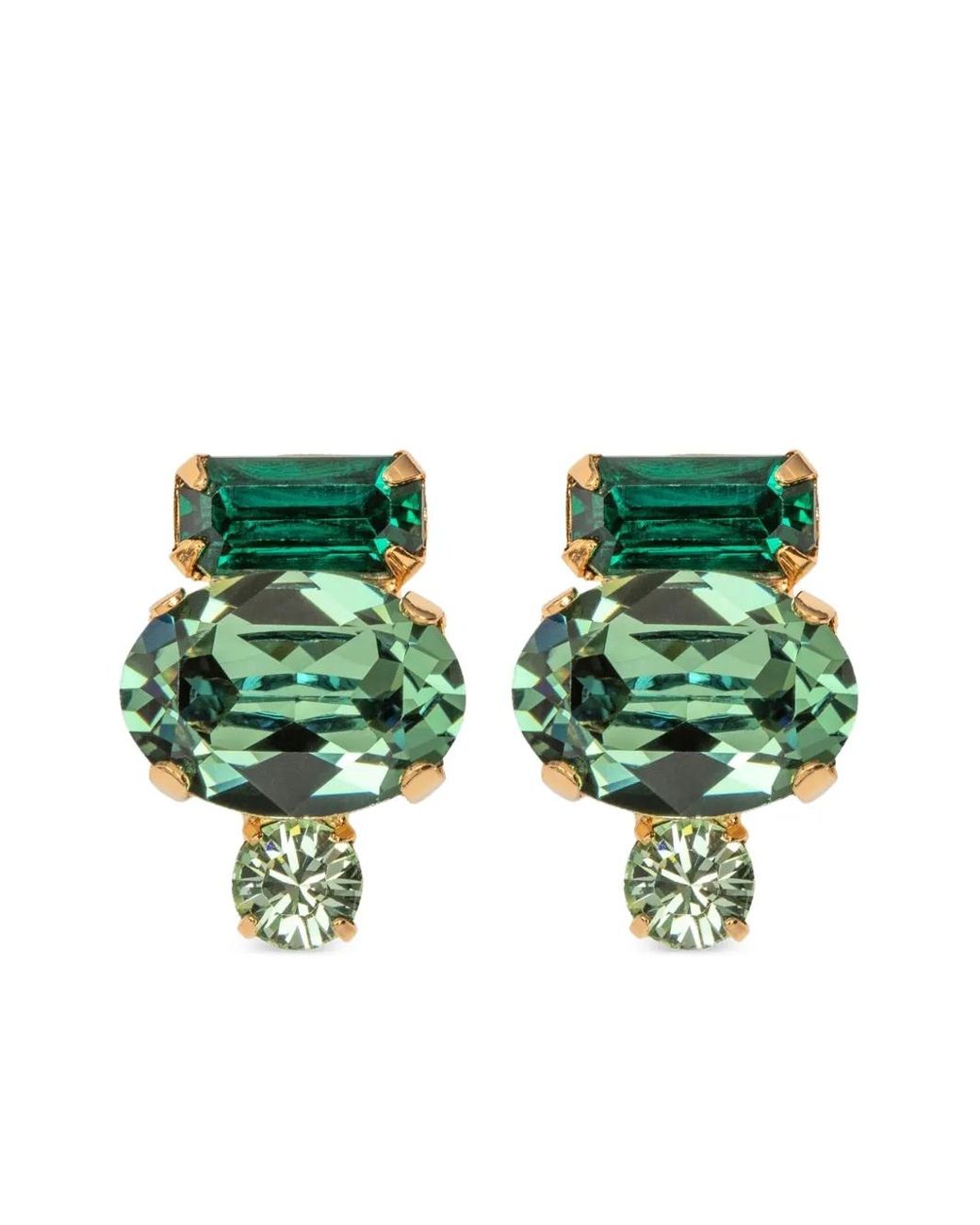 Pendientes Cleo Jennifer Behr de color Green