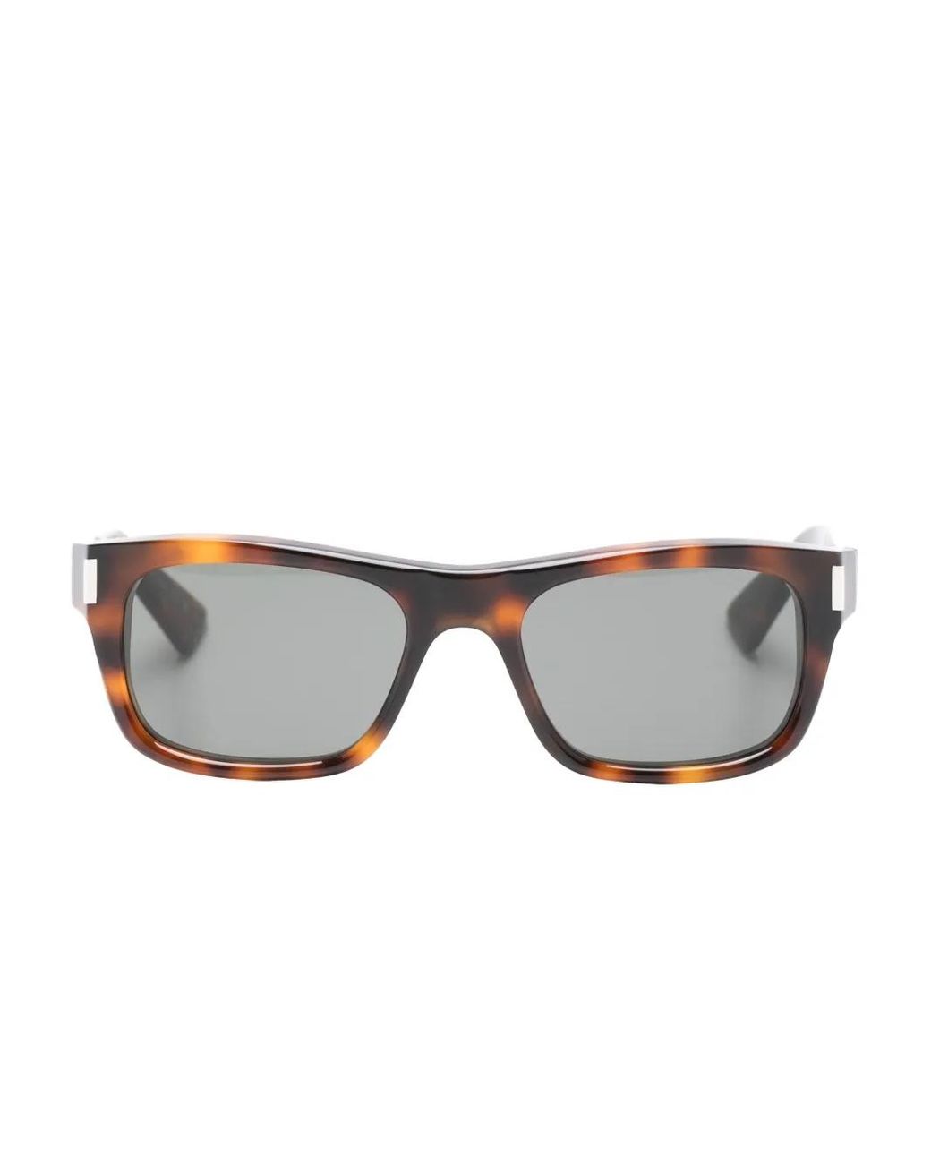 Saint Laurent Gray Rectangle Sunglasses