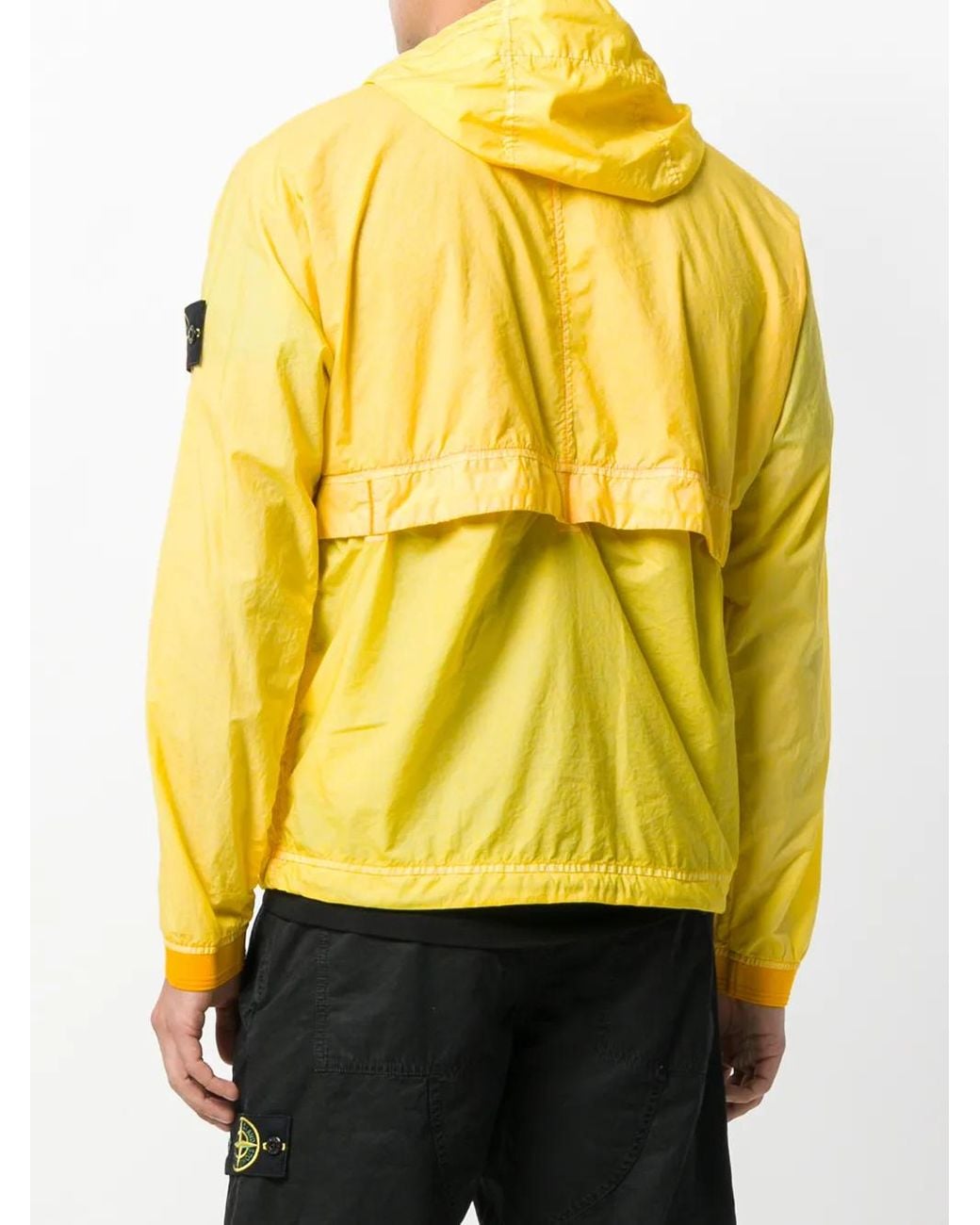 Giacca Leggera Con Cappuccio di Stone Island in Yellow da Uomo