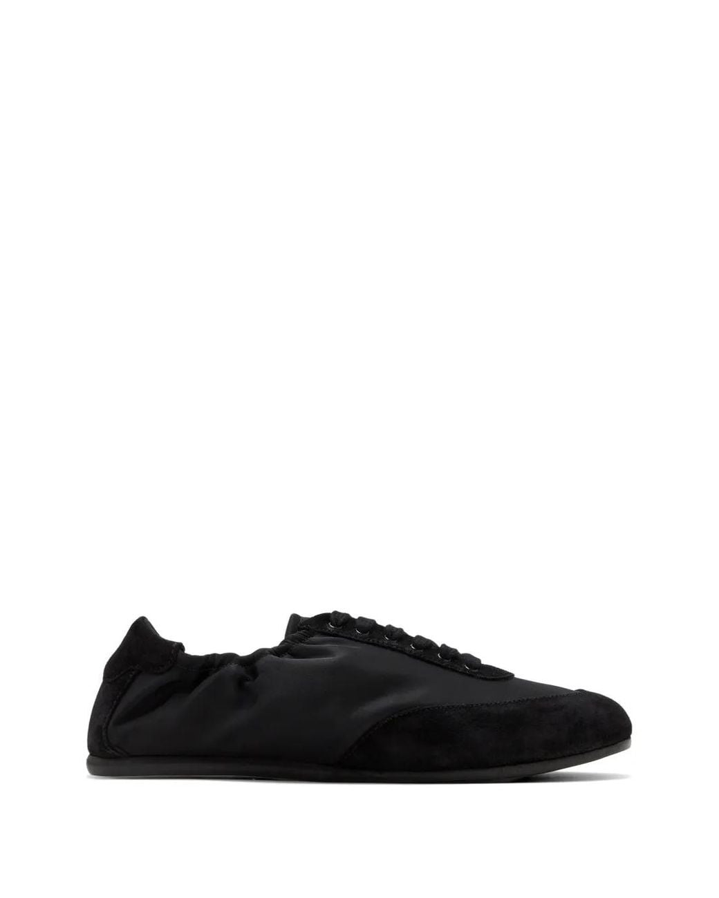 Staud Black Joey Suede-Panelled Sneakers