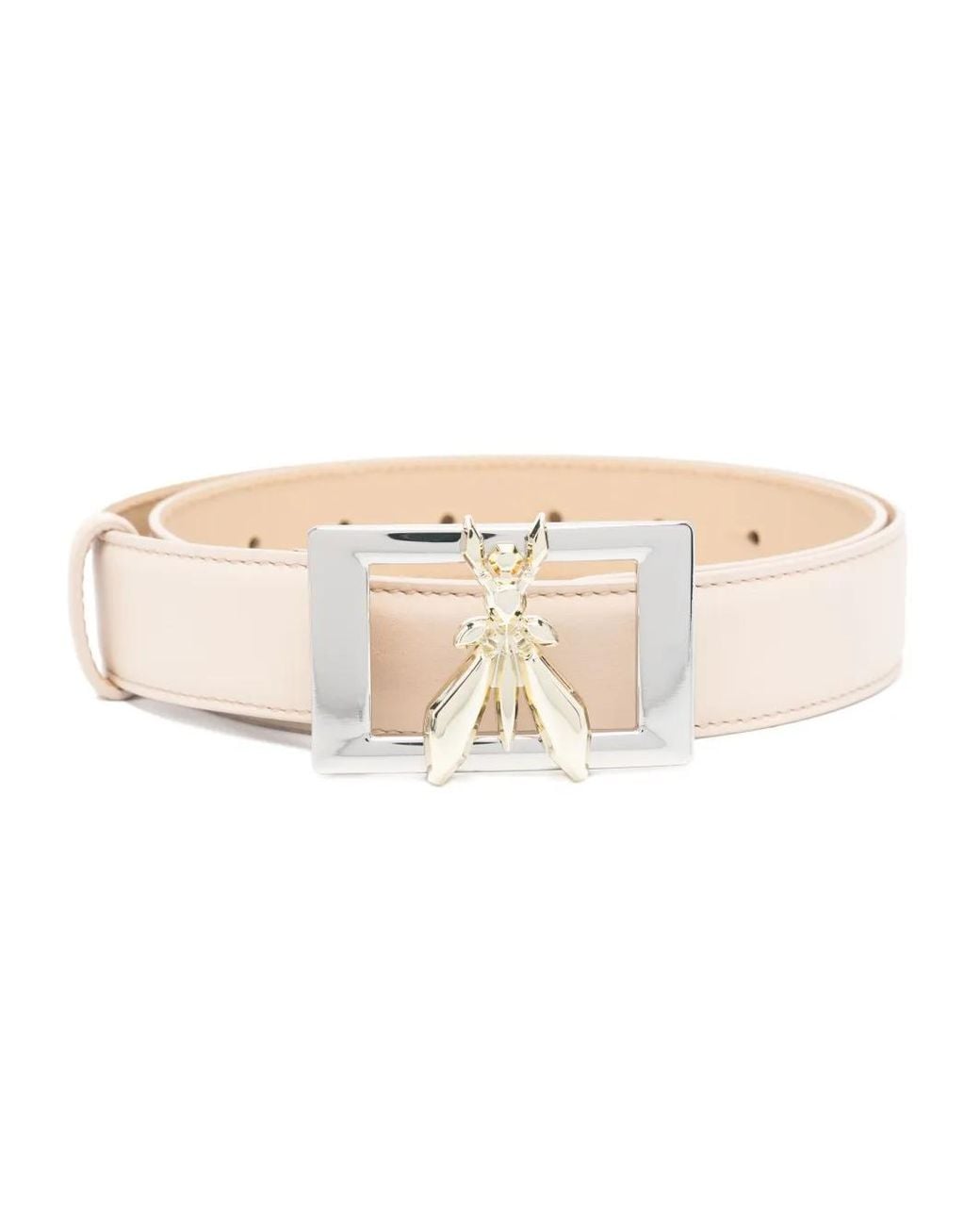 Patrizia Pepe Natural Logo-Buckle Belt