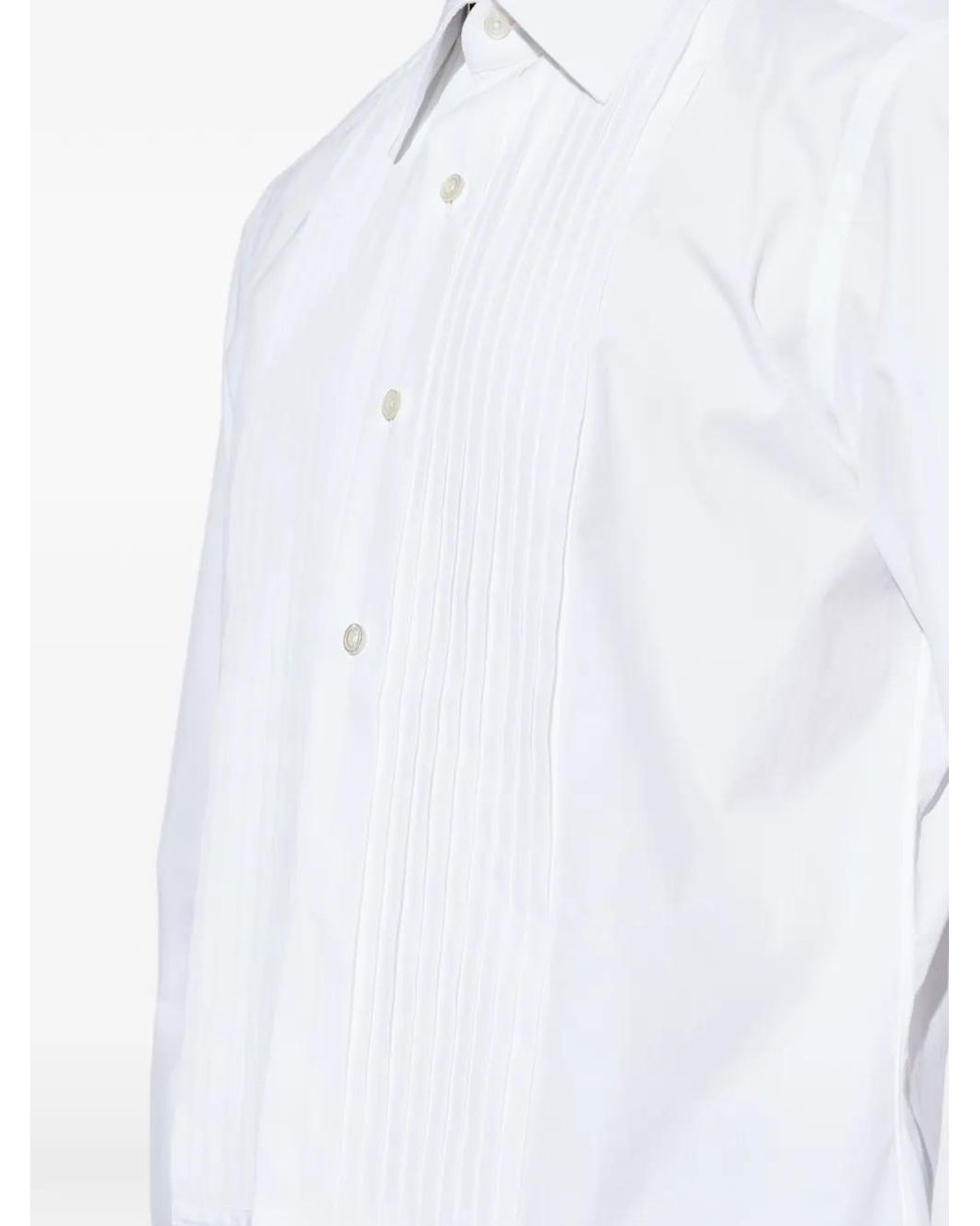 Tom Ford White Pleated Shirt for men