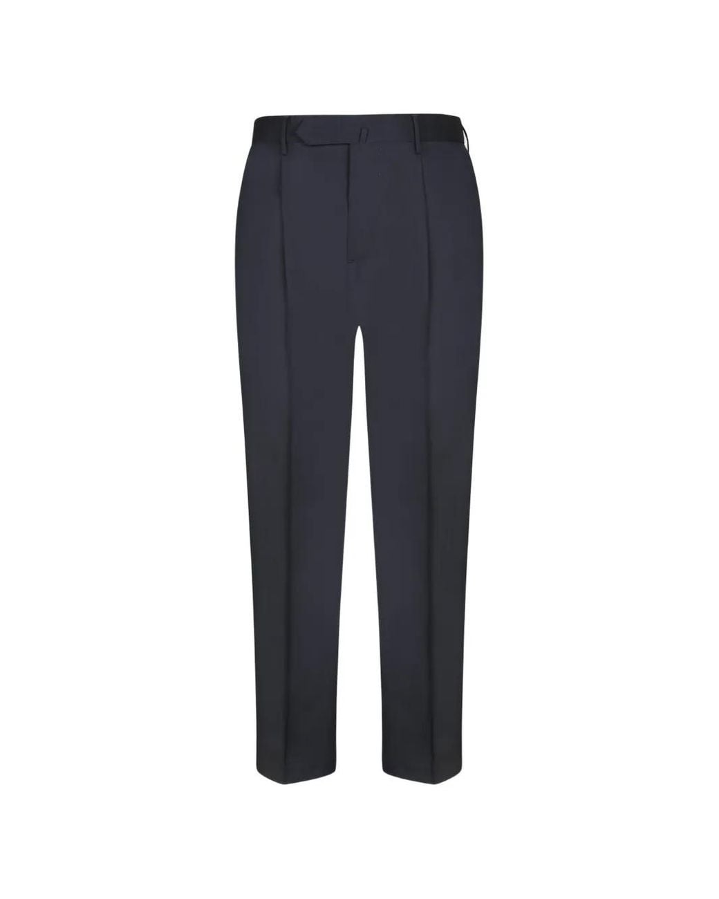Dell'Oglio Blue Pleated Tailored Trousers for men