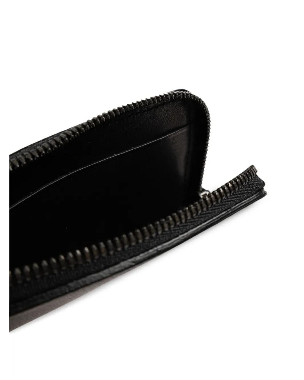 Discord Yohji Yamamoto Black Logo-Detail Leather Card Holder for men