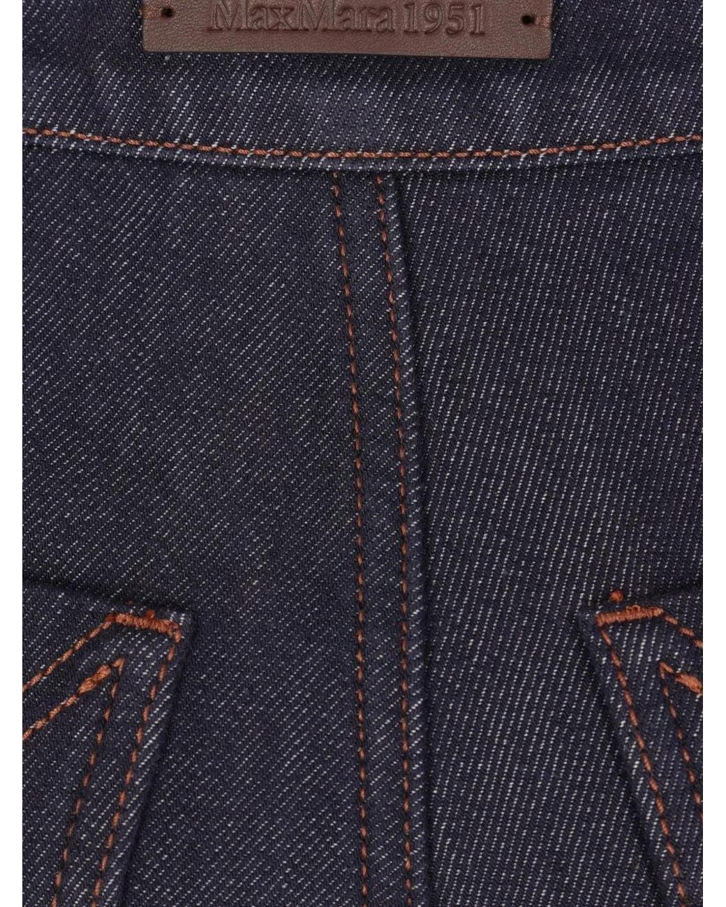 Max Mara Blue Jean À Coupe Ample