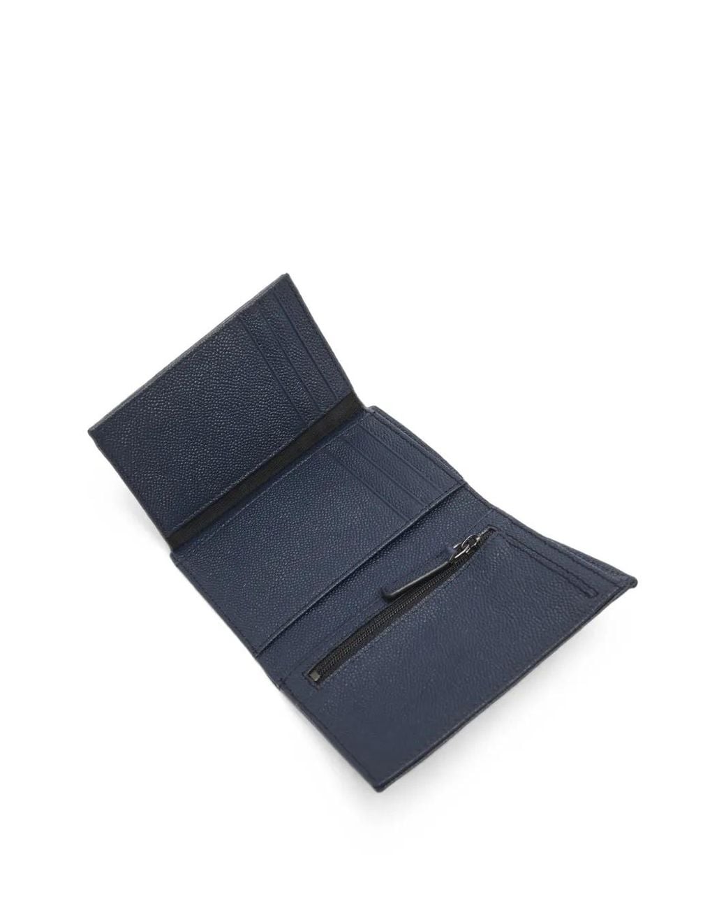 Lancel Blue Leon Textured Leather Wallet for men
