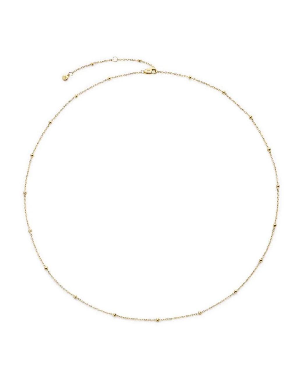 Monica Vinader White 18K Bead-Chain Necklace