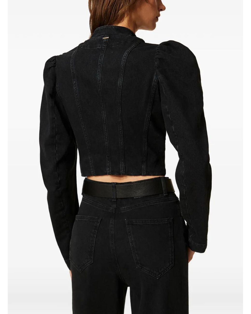 Twinset Black Veste Ajustée En Jean