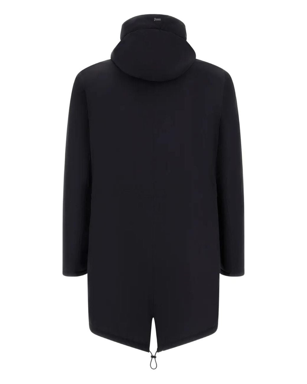 Herno Blue Hooded Parka Down Jacket Clothing for men