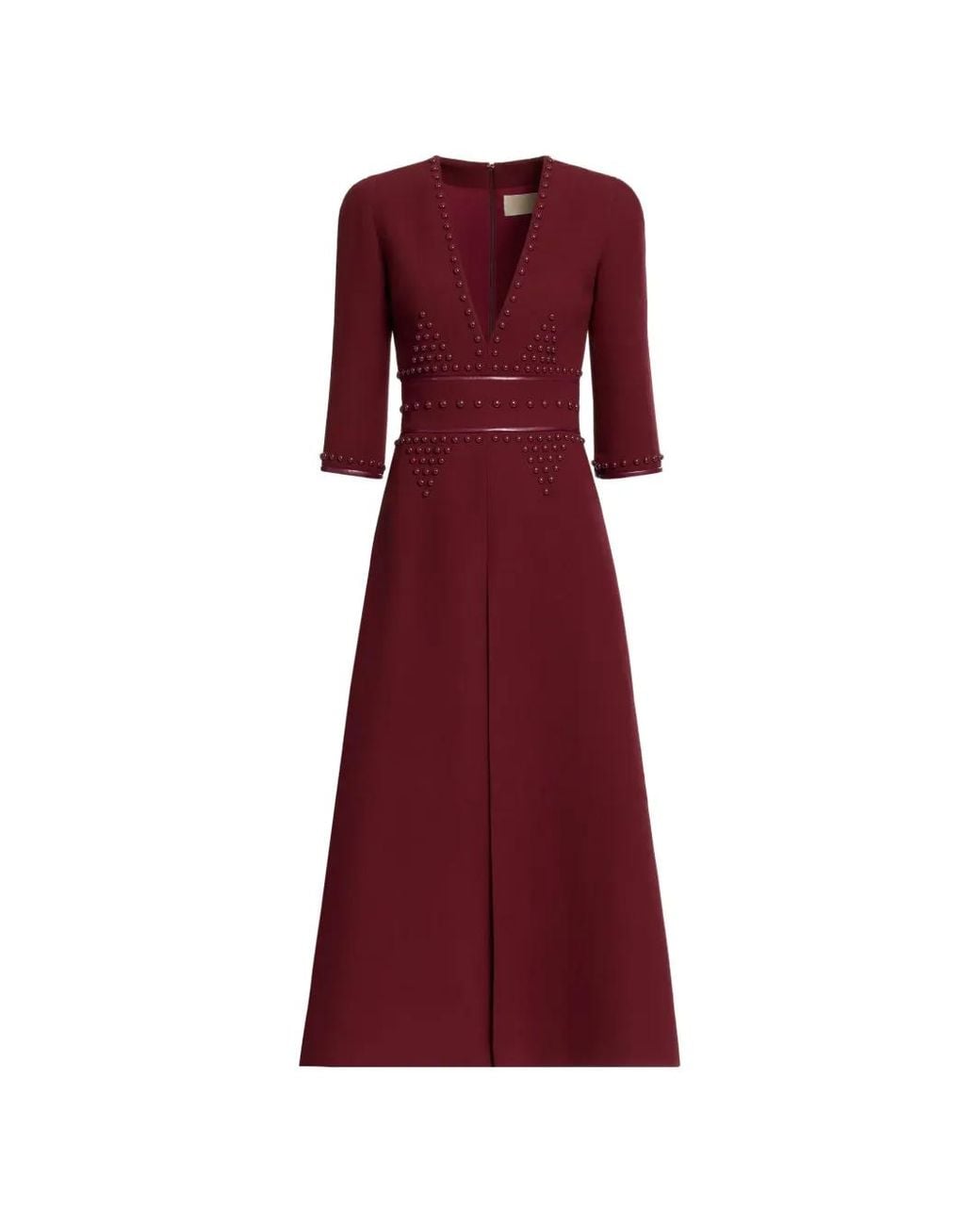 Elie Saab Stud-Embroidered Midi Dress