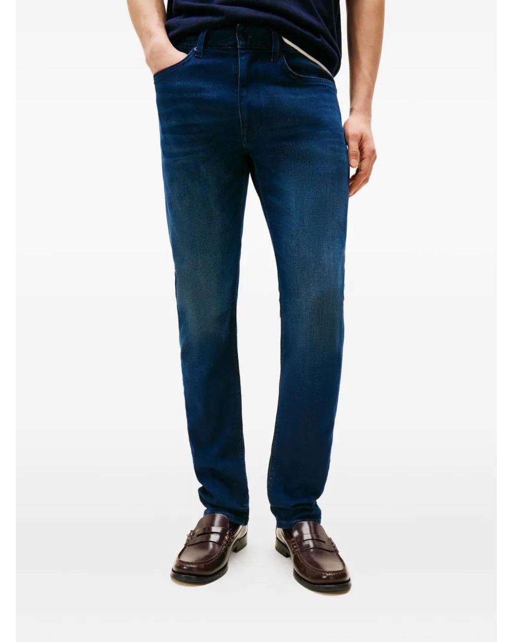 Tommy Hilfiger Blue Stretch-Cotton Jeans for men