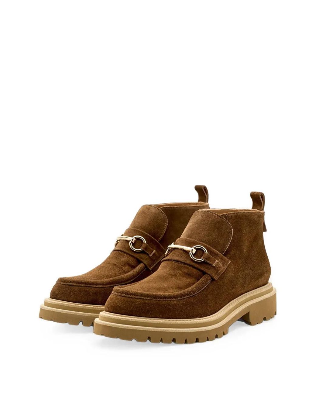 Lottusse Brown Covent Horsebit Leather Ankle Boots