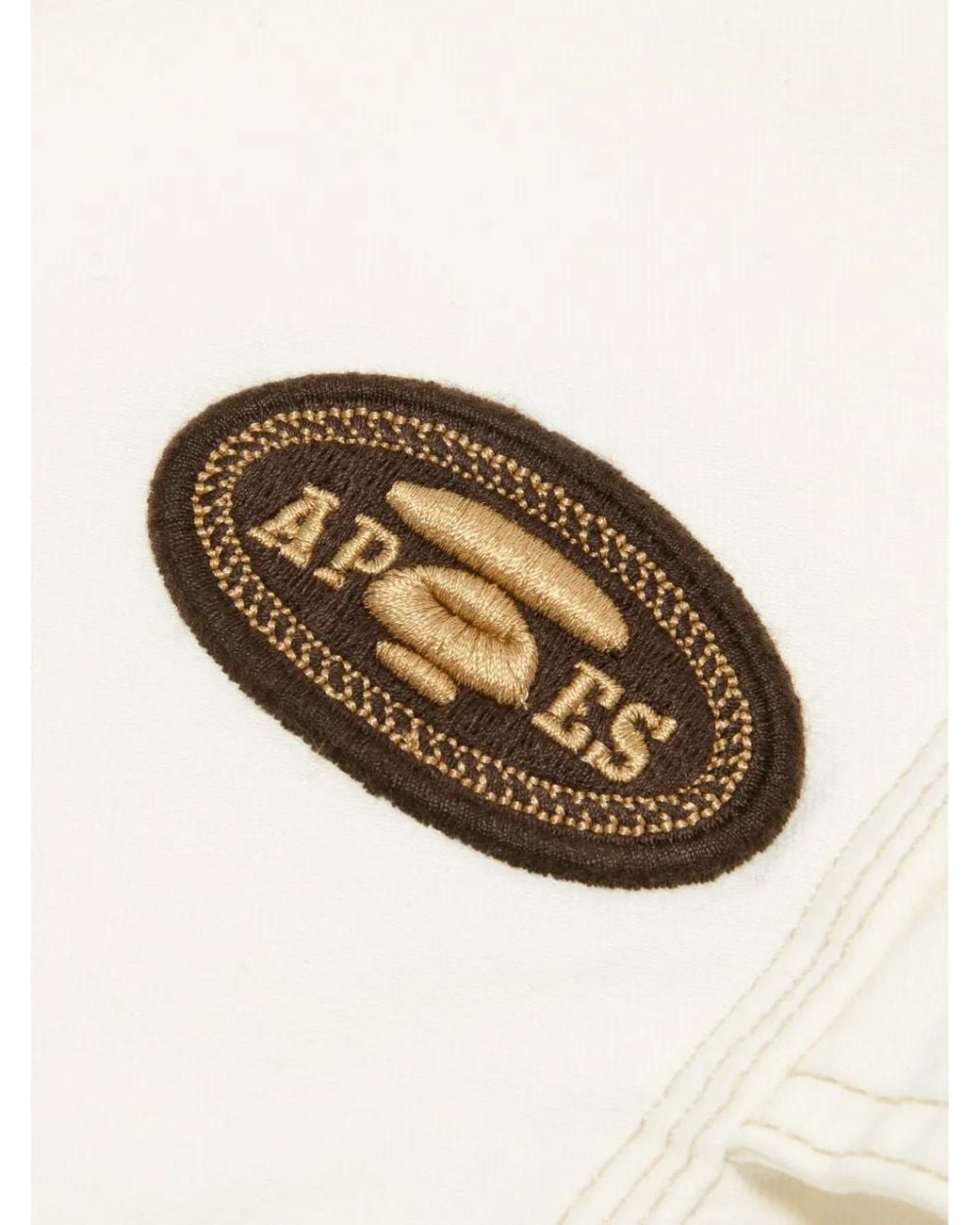 Aape By A Bathing Ape Natural Logo-Patch Trousers for men