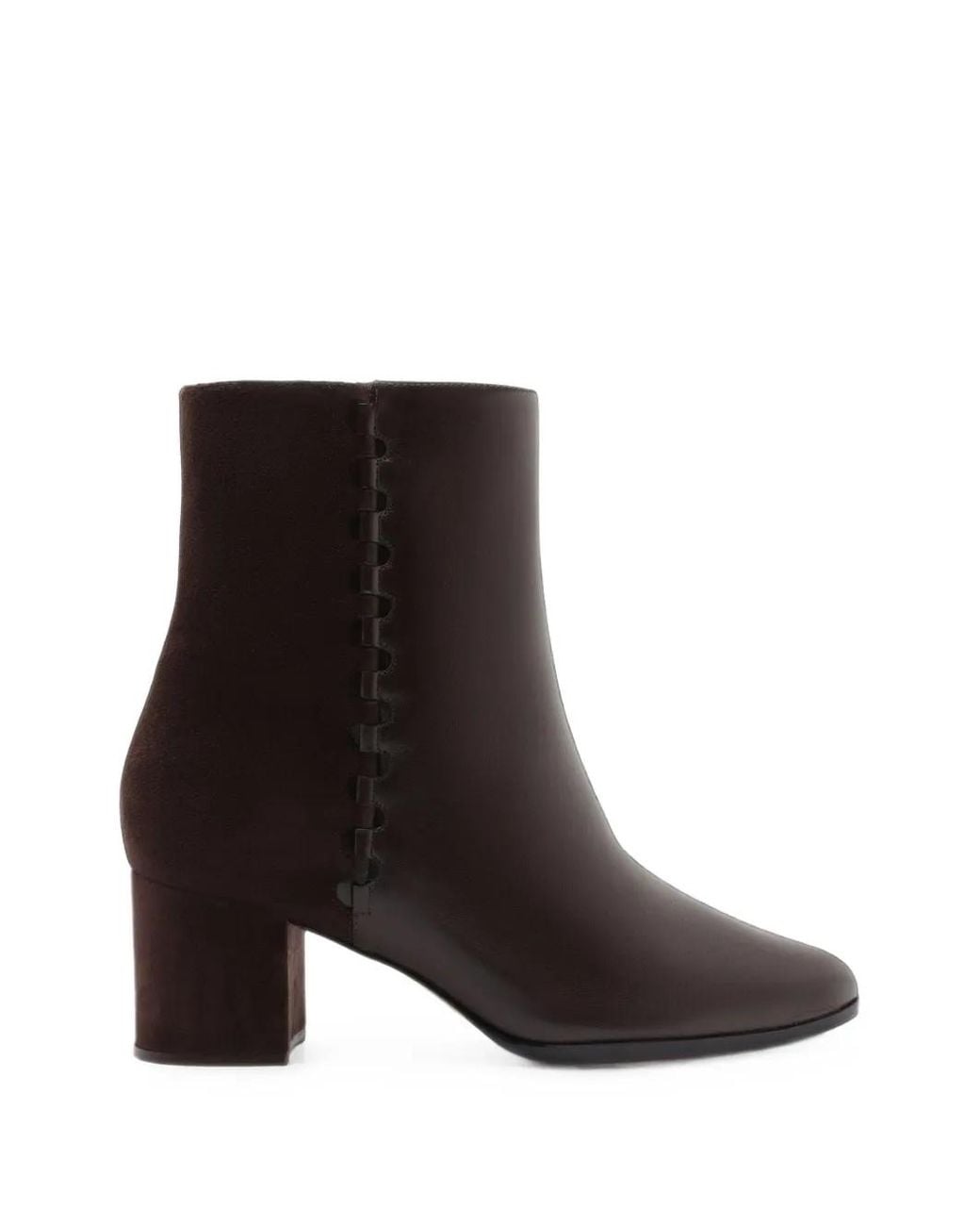 Alexandre Birman Black Jesse Whipstitch-Trim Ankle Boots