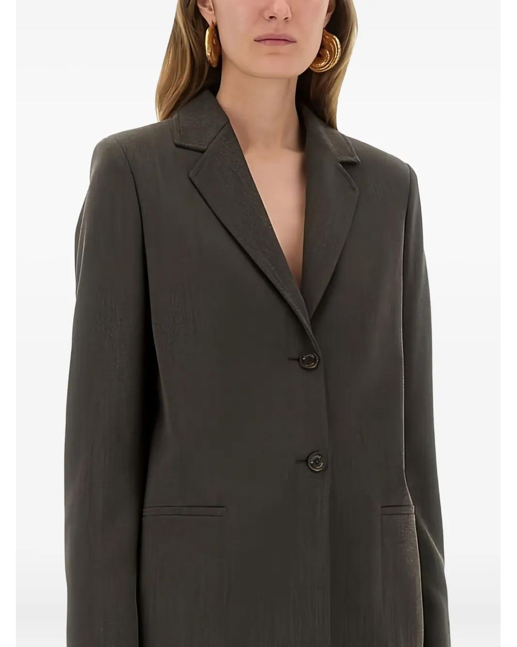 Moschino Gray Single-Breasted Blazer